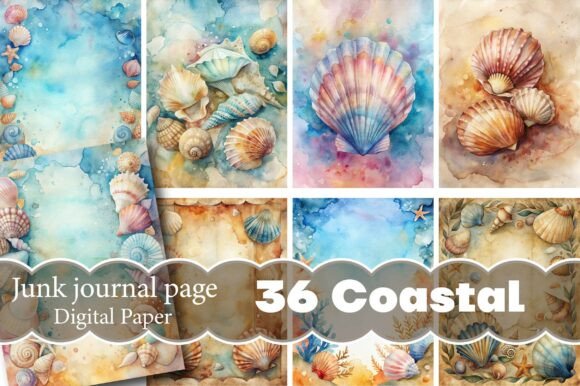 Bring the Beach to Your Craft Table with Coastal Junk Journal Pages