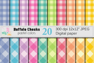 Buffalo Plaid Pastel Digital Paper: A Modern Twist on a Classic
