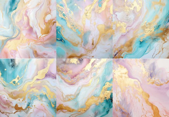 Pastel Marble Ink Gold Glitter: A Texture for Elevated Design