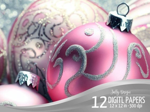 Pastel Pink Christmas Ornaments Paper: A Designer's Holiday Toolkit