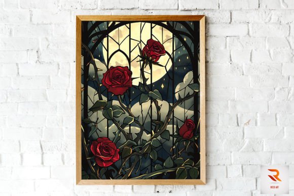 Stained Glass Rose and Moon Wall Art: A Guide for Creators