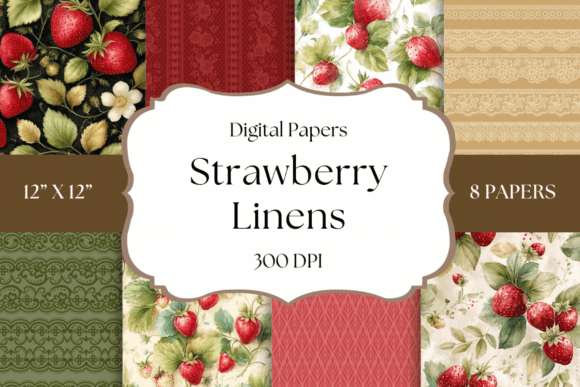 Sweet Countryside Charm: Using Strawberry Linens Digital Papers