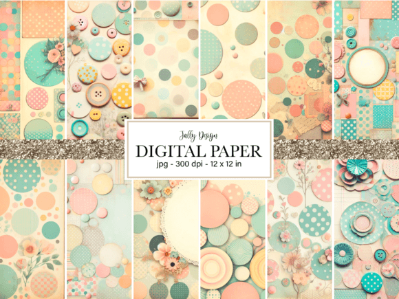 Vintage Pastel Polka Dots Scrapbook: A Designer's Playful Toolkit