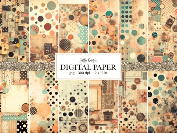 Vintage Polka Dots Scrapbook Paper: Timeless Charm for Modern Projects