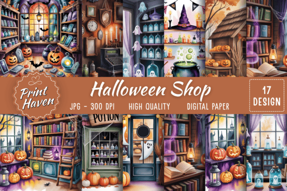 Watercolor Halloween Shop Junk Journal: A Creative Toolkit